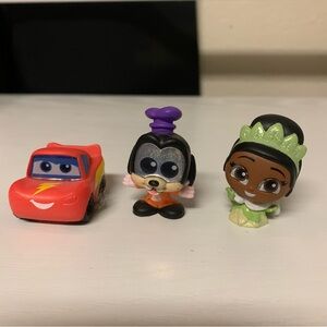 Disney Doorables Figure Set of 3 - Lighting McQueen, Goofy, & Princess Tiana